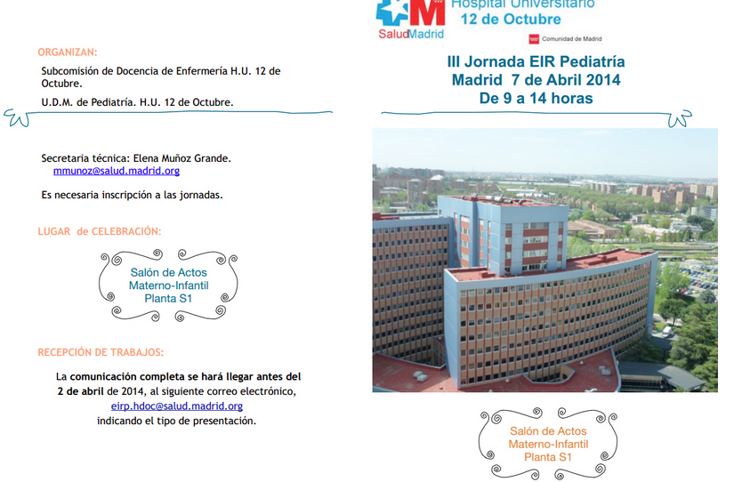 III Jornada de EIR de Pediatría de Madrid